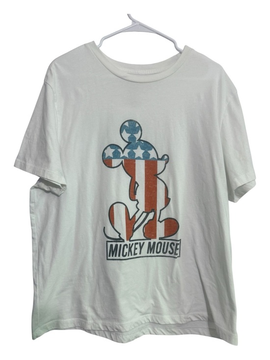 Disney Other - Disney Mickey Mouse USA American Flag Men’s White T-Shirt Size XL